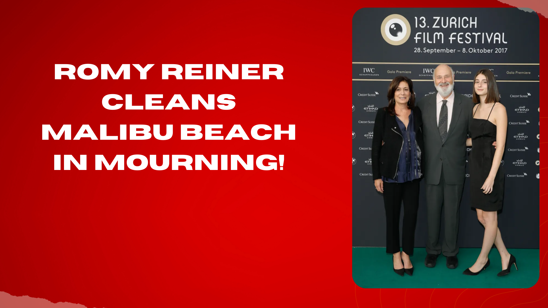 Romy Reiner cleans Malibu beach in mourning!