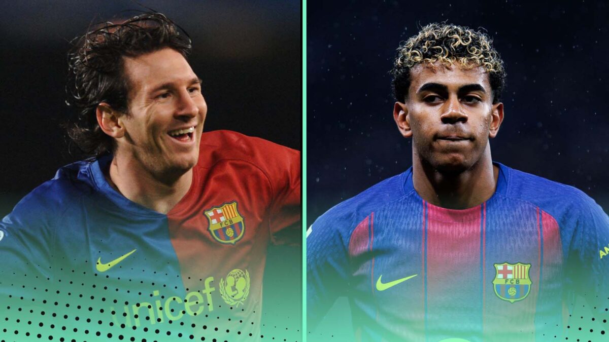 Comparando el récord de carrera de Lamine Yamal con el de Lionel Messi después de 150 apariciones