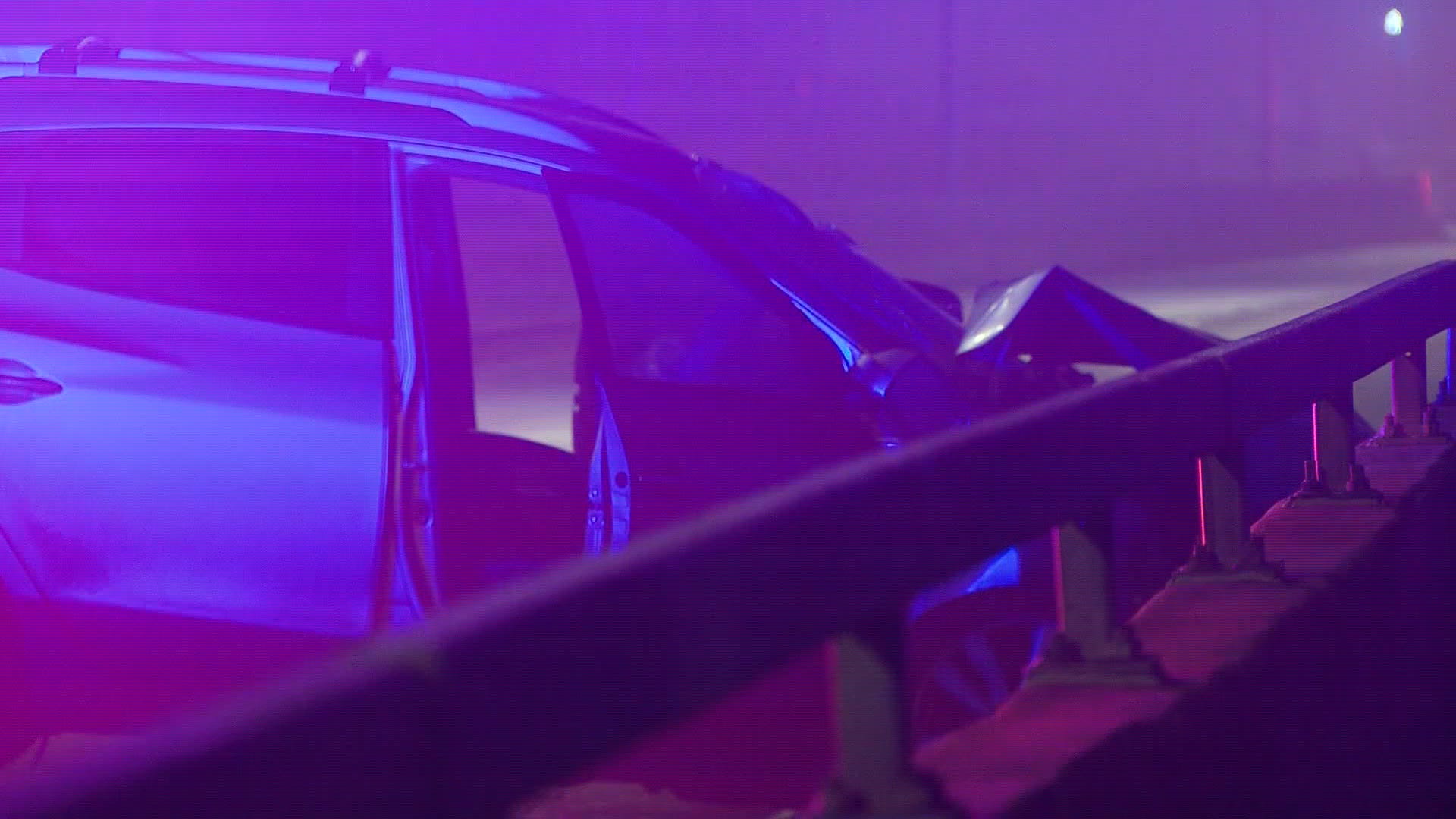 One person critically hurt after SUV driver crashes into concrete ...