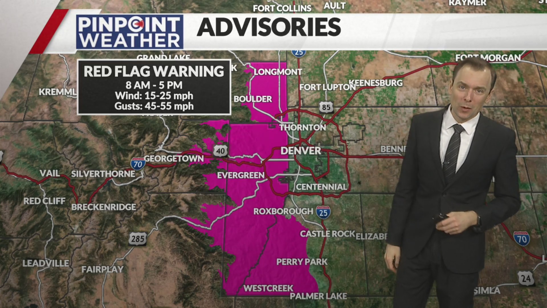 Denver weather: Sunny skies, brisk wind in the foothills