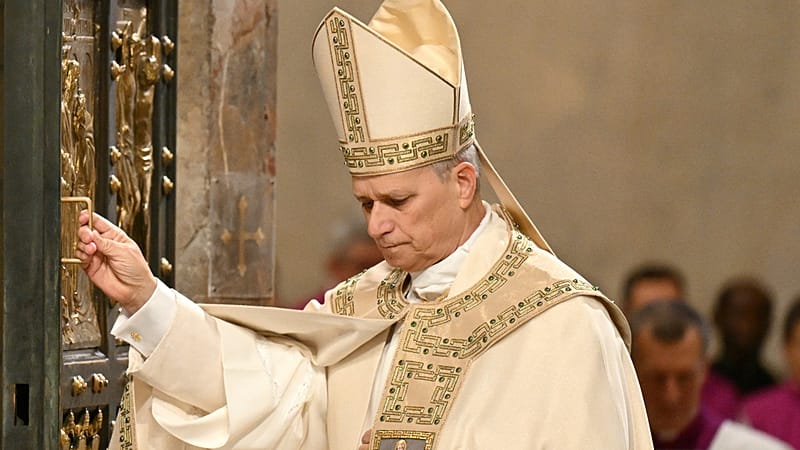 El Papa León XIV, en una foto de la misa.
