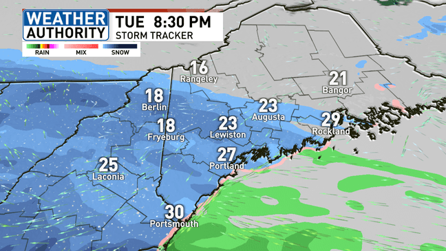 Snow, freezing rain impacts travel in Maine on Wednesday