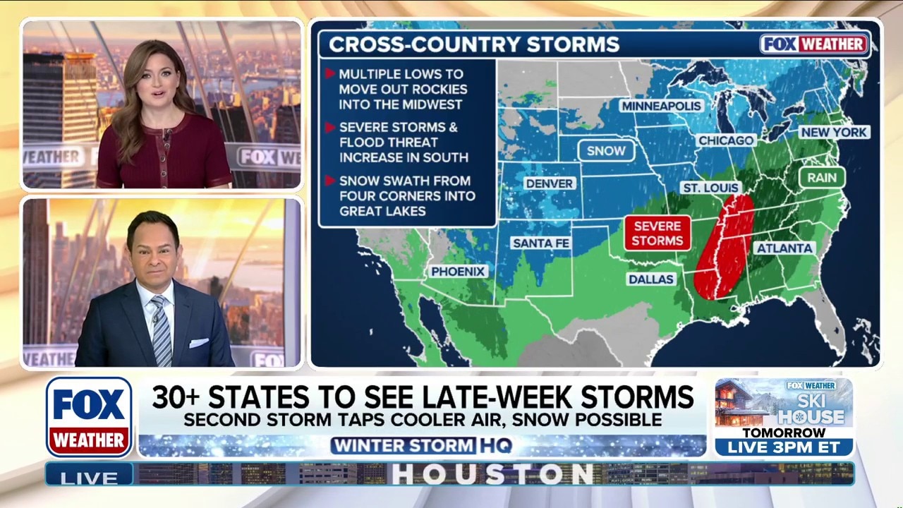 Cross-country storms to bring rain, snow and severe weather threat to ...