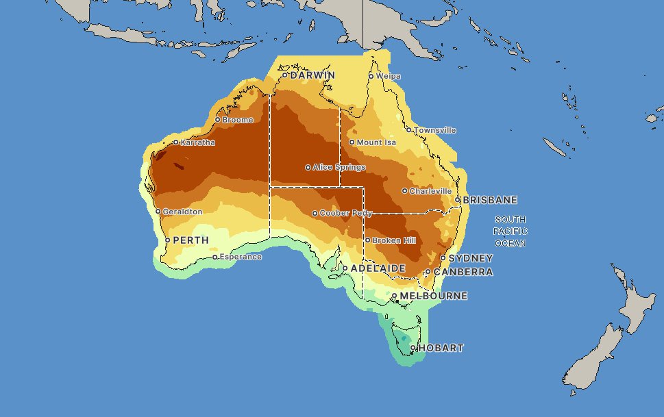Australia is reaching temperatures of 46.4°C