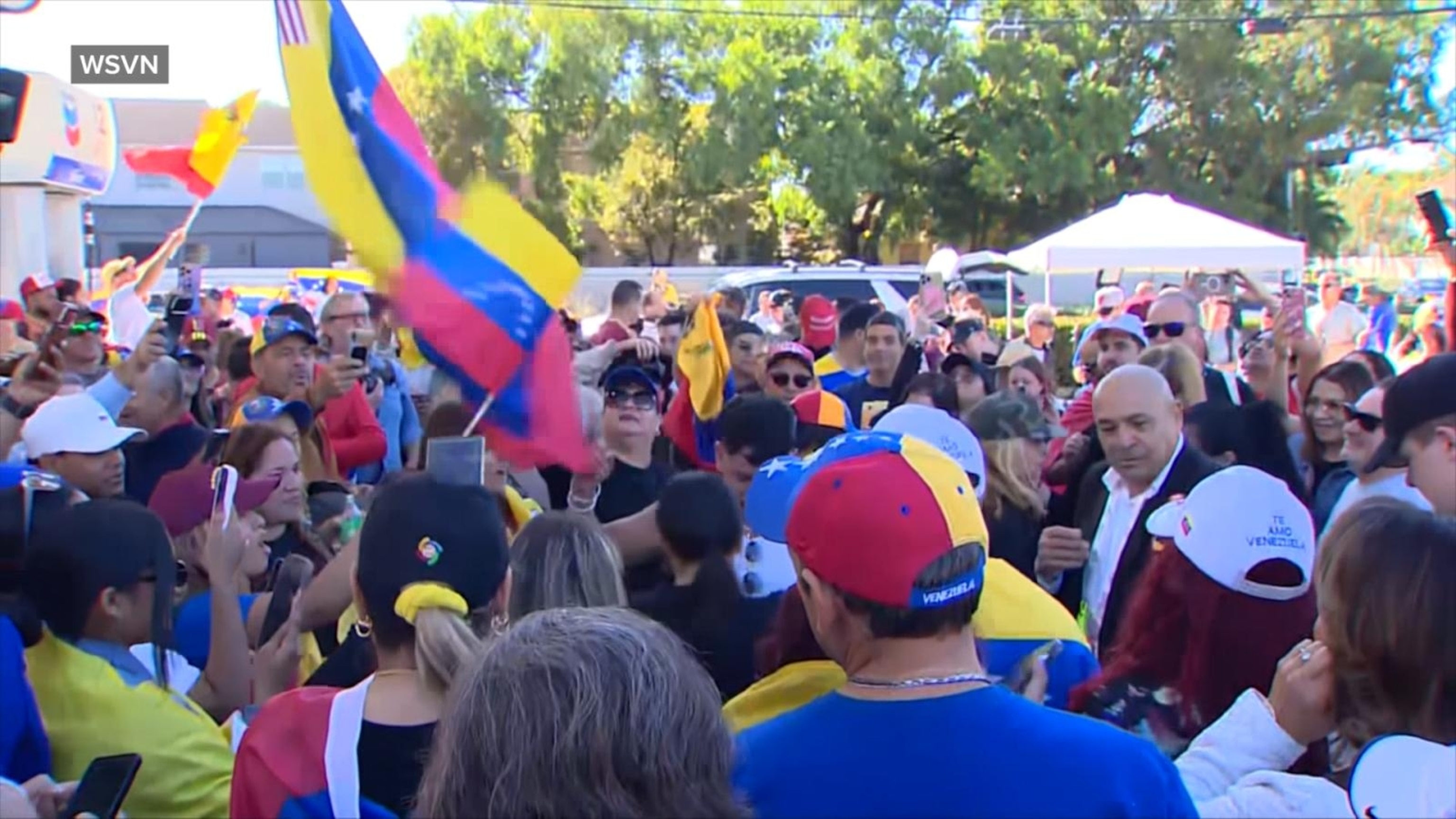 Venezuelans in US celebrate the arrest of Maduro