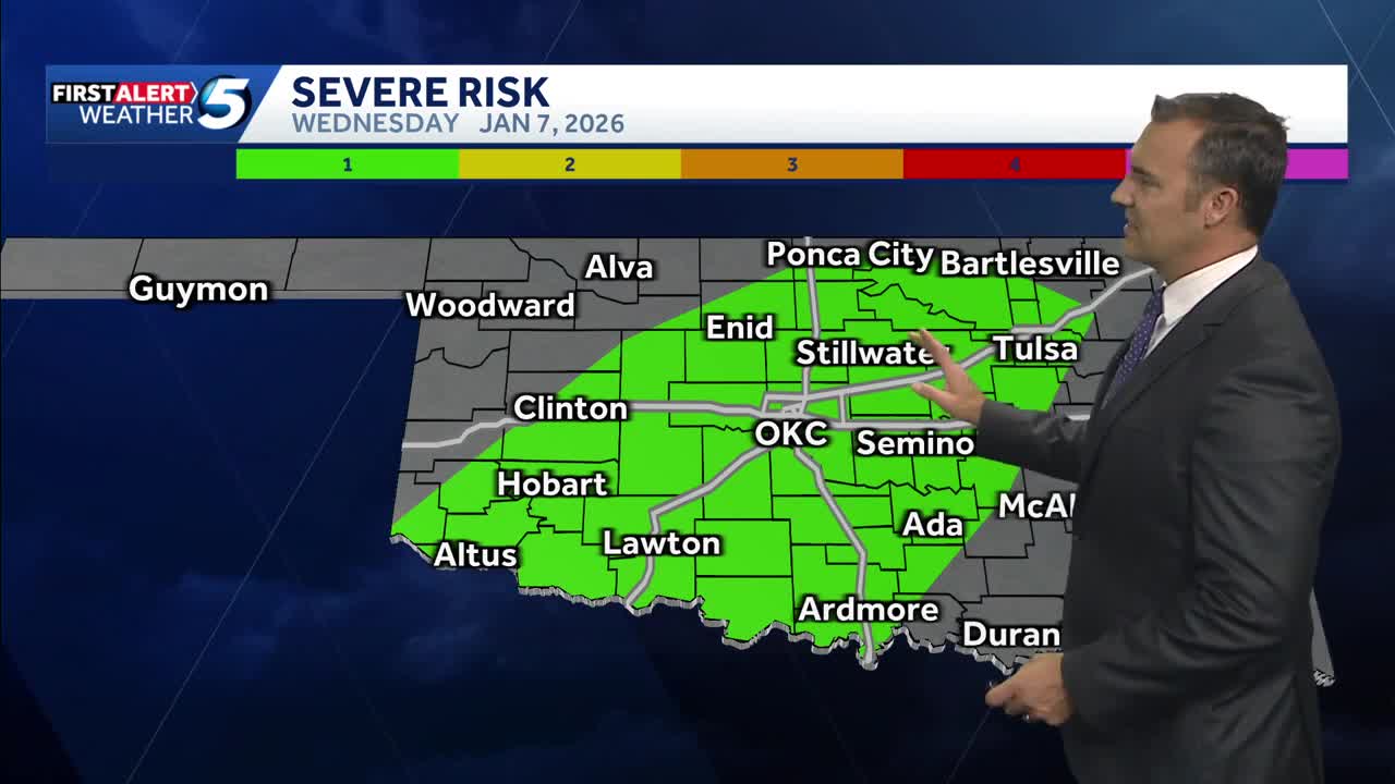 Timeline: Severe weather possible with storm threat Wednesday in Oklahoma