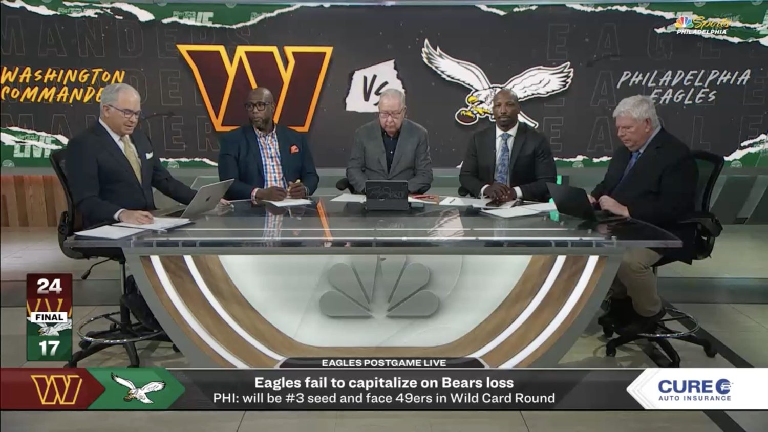 Someone was loudly snoring during Eagles postgame show