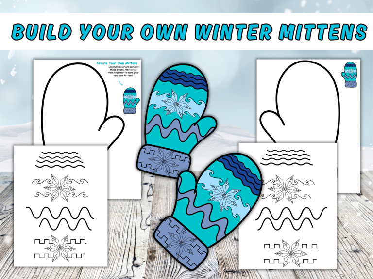 Build your own winter mittens – a fun DIY mitten craft for kids