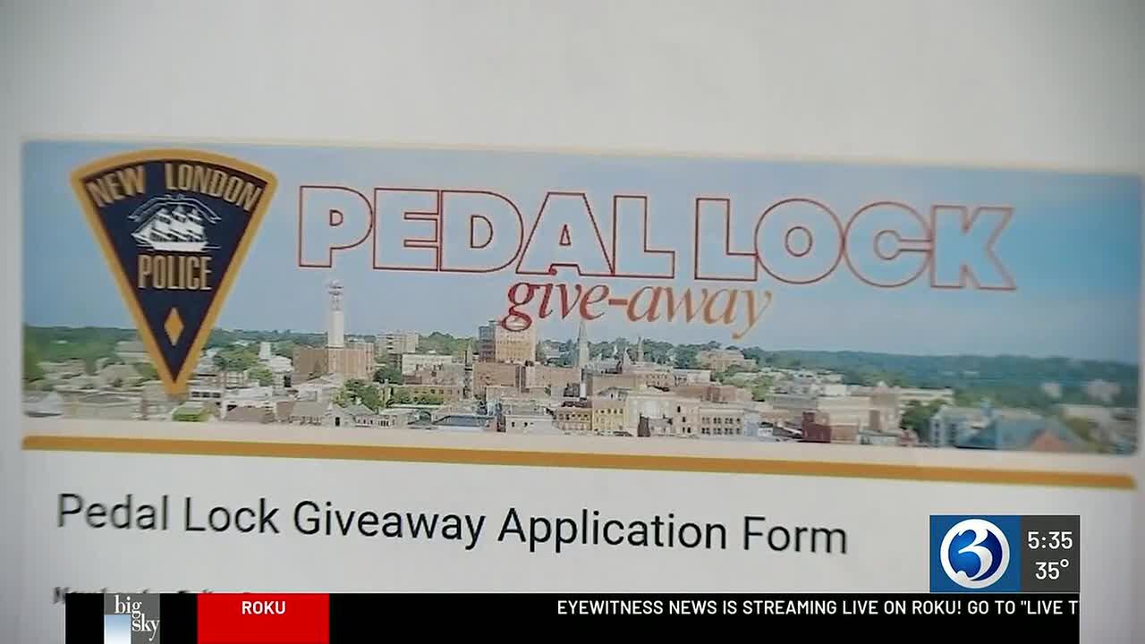 New London police offer free pedal locks to combat car thefts