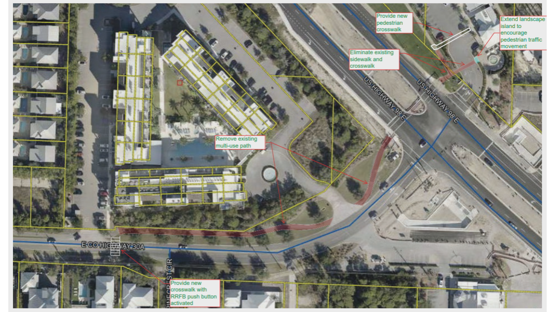 Signs & path changes to boost Inlet Beach underpass usage