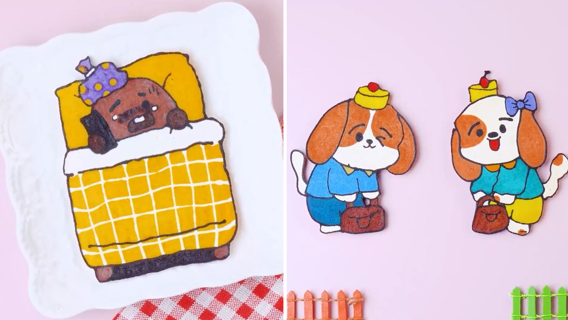 Colorful cartoon dog cookies you'll want to try