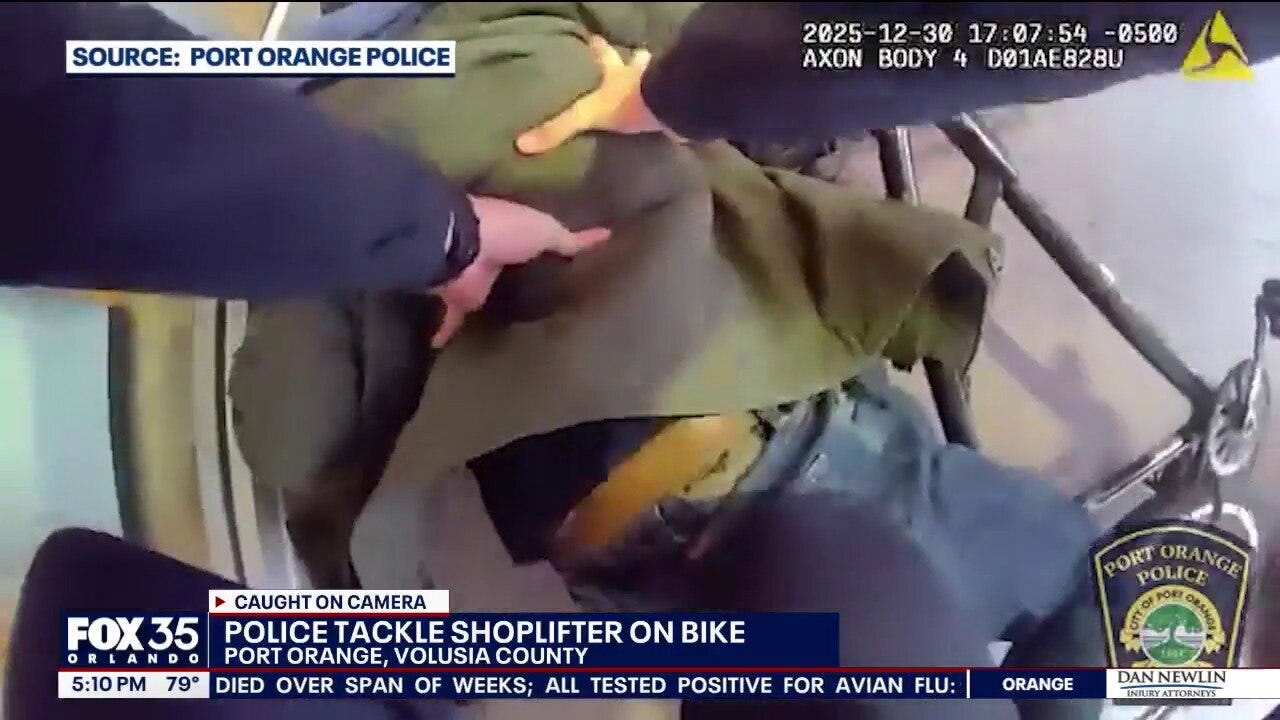 Shoplifting suspect tackled by police while trying to flee