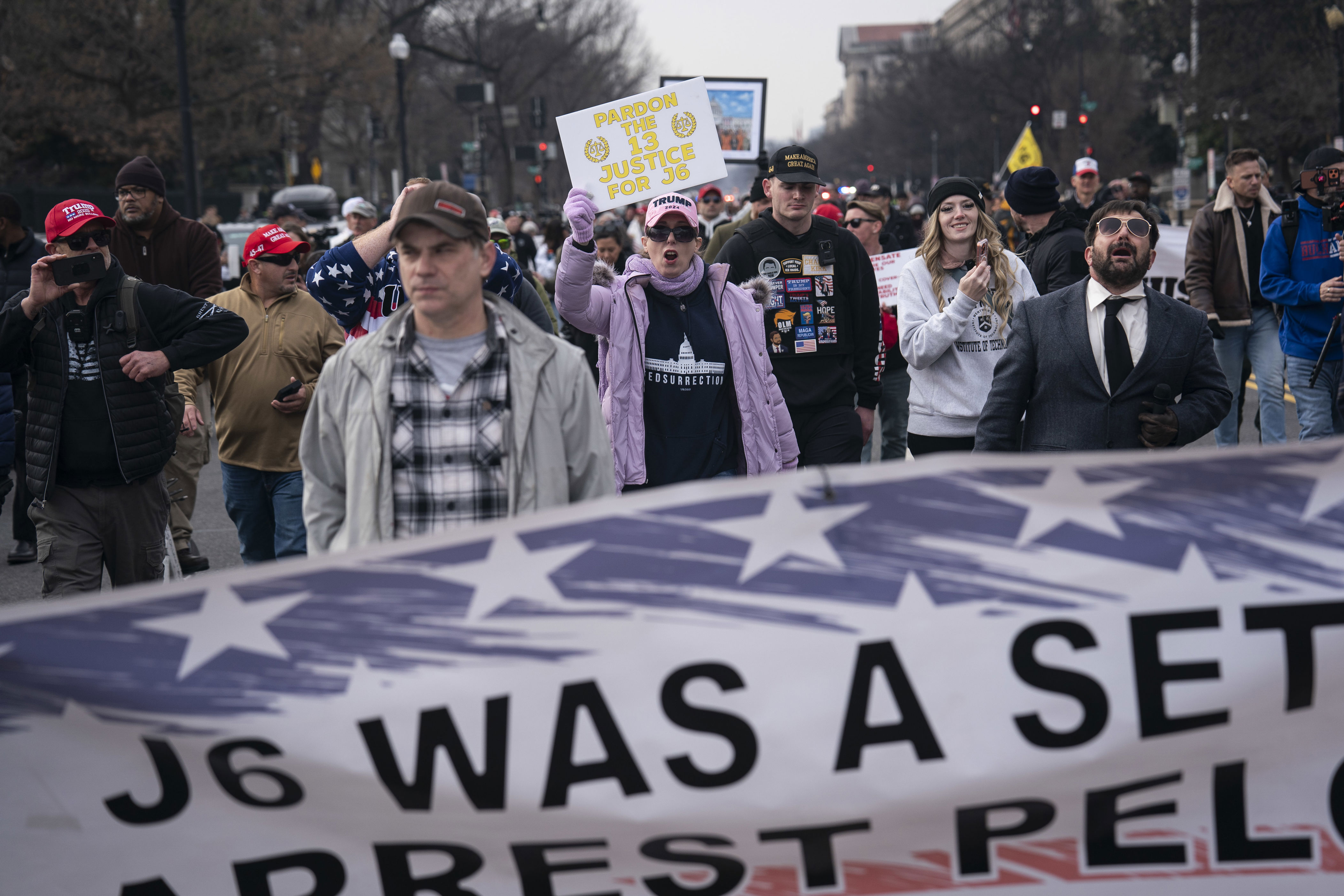 Jan. 6 defendants, supporters march, demanding retribution for prosecutions