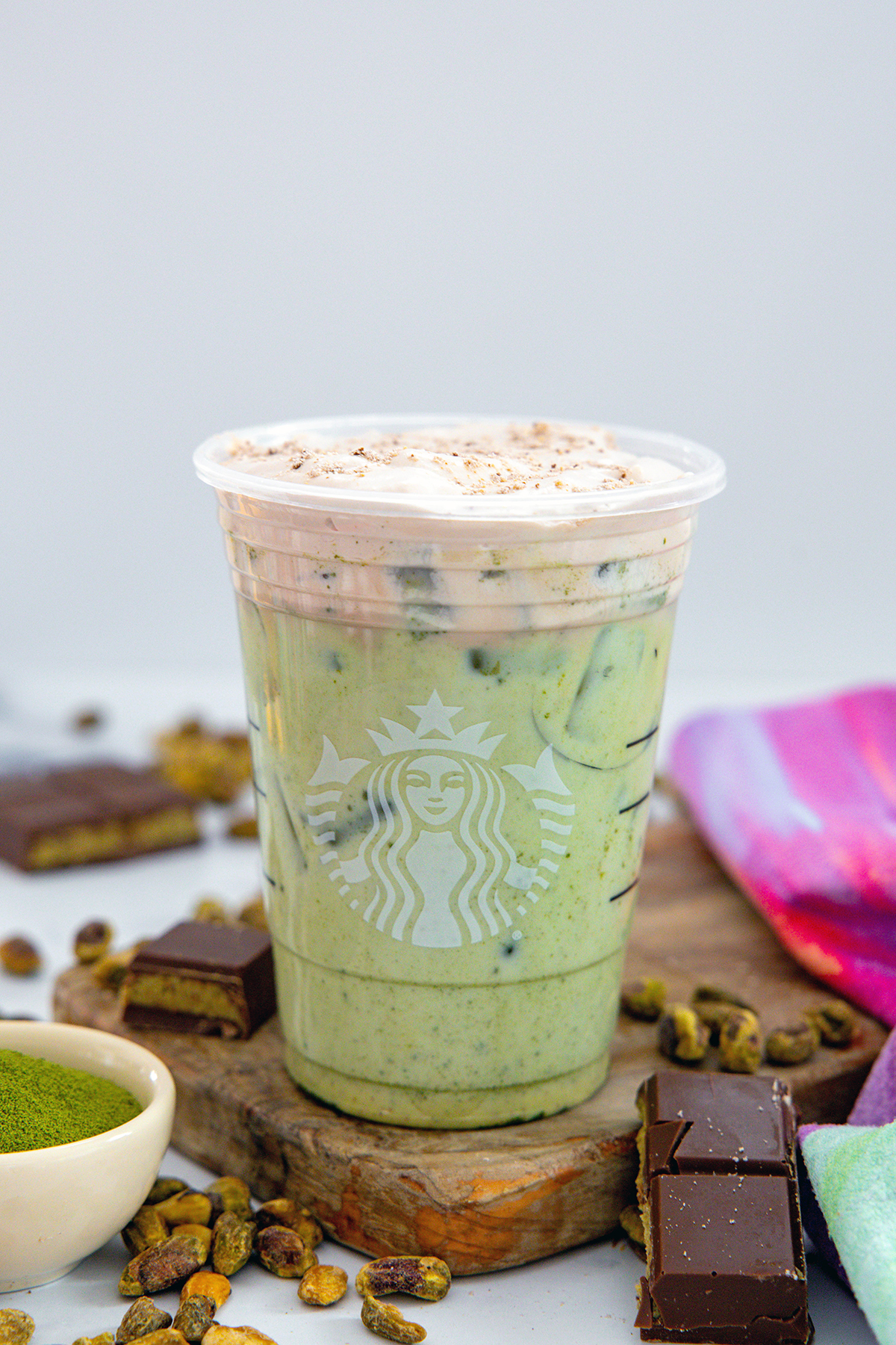 Dubai chocolate matcha Starbucks copycat