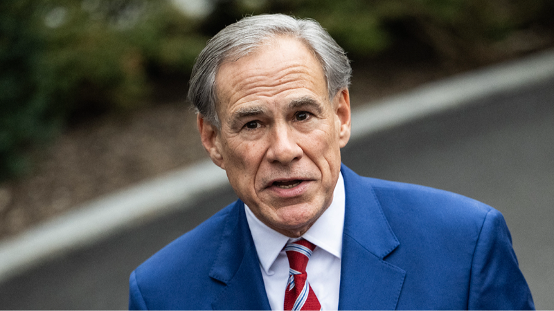 Texas Governor Greg Abbott speaks at a campaign event in Fort Worth