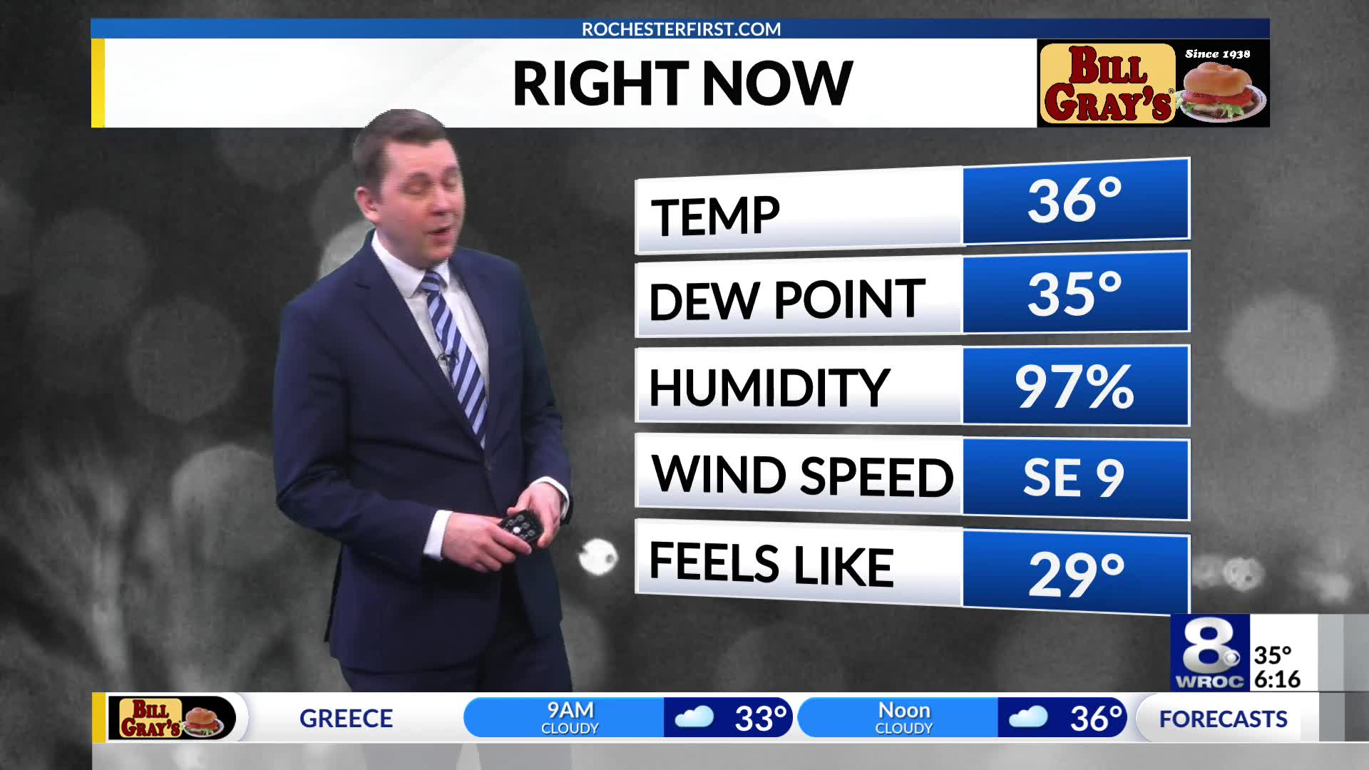 Rochester's Tuesday evening weather forecast