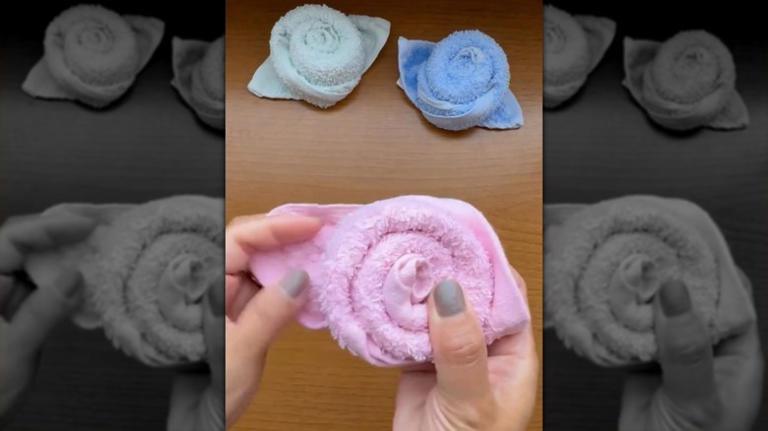 How to fold your towels into a gorgeous rose