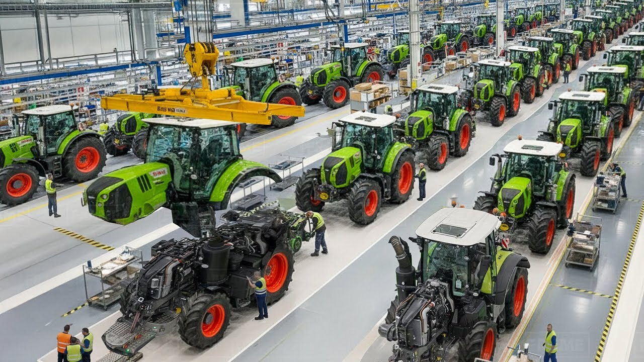 Inside ultra-modern European factories building massive farm tractors ...