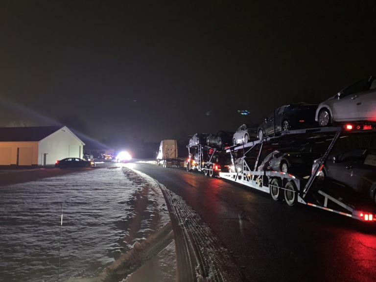 Man dies after being pinned under tractor-trailer car carrier in East ...