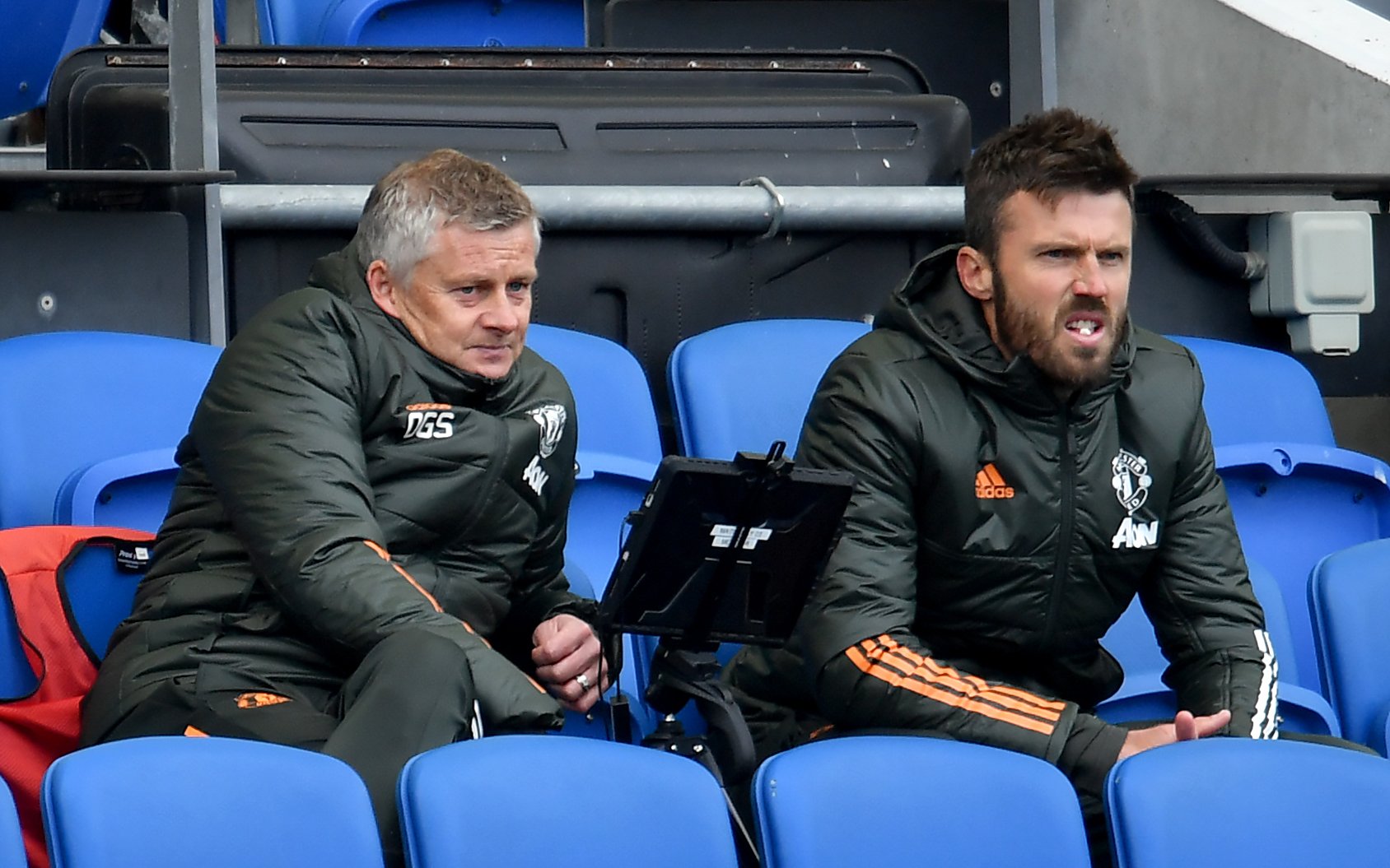 Ole Gunnar Solskjaer and Michael Carrick in 2021 (Glyn Kirk/PA Wire)