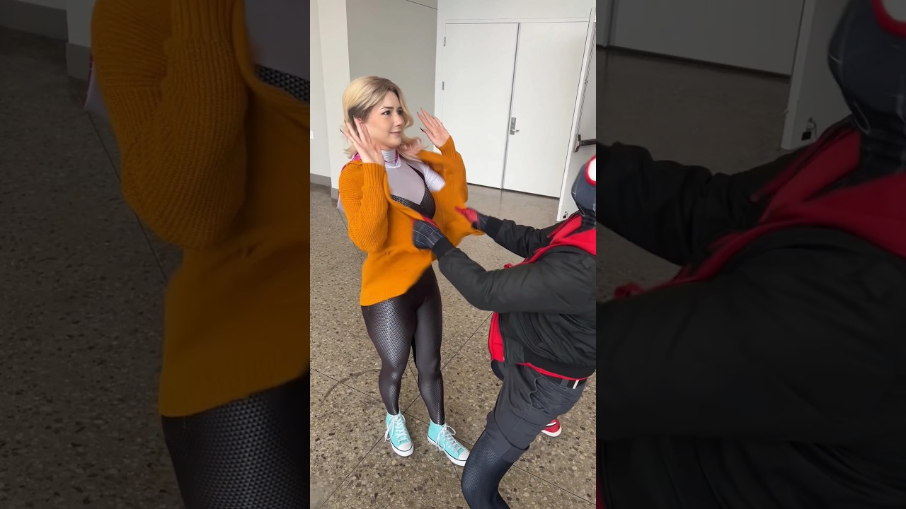 Hey Gwen... can I rizz you up? w/@AkemikunCosplay #spiderman # ...