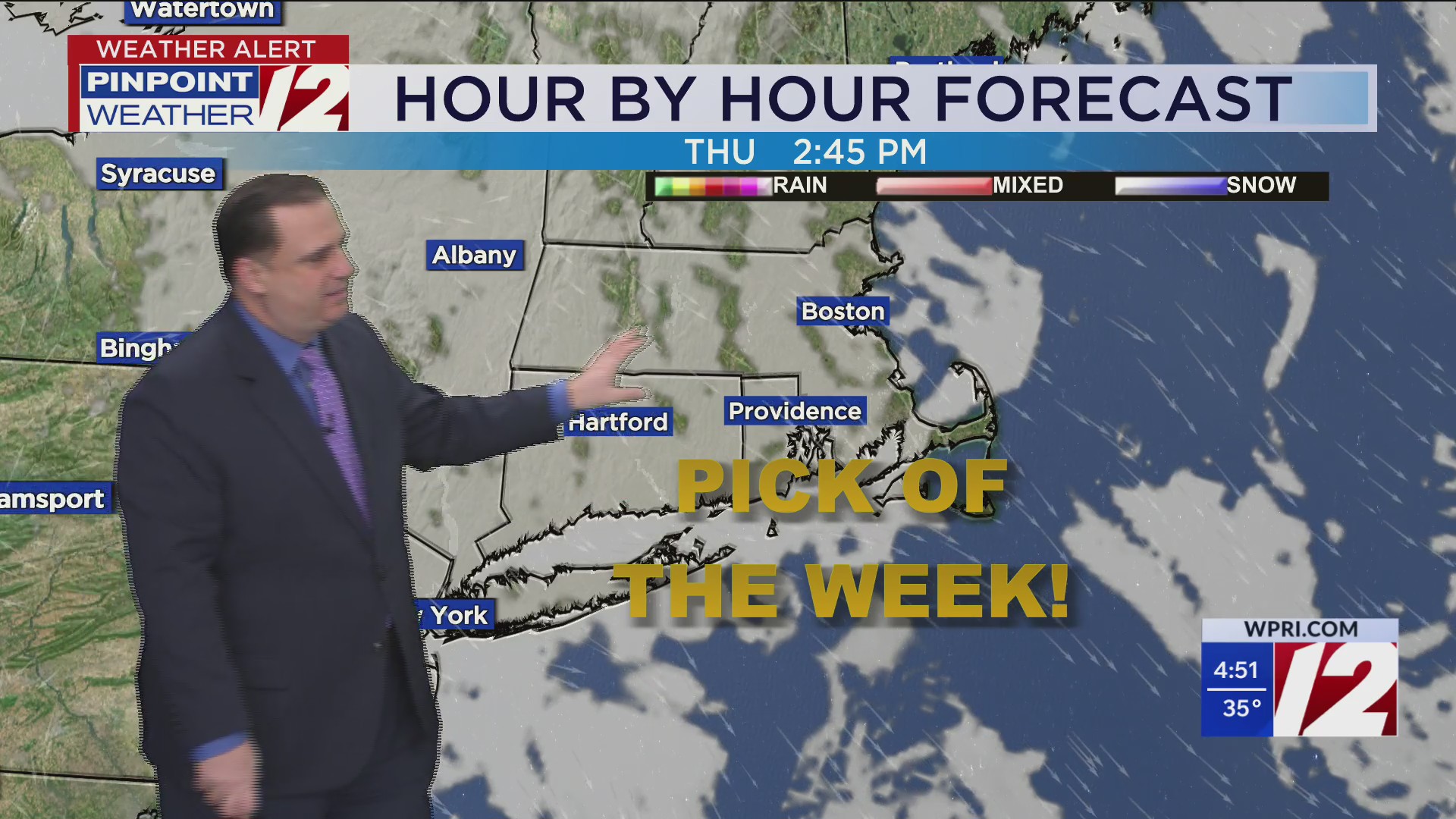 WPRI 12 weather forecast for 1/7/26: Icy spots inland this morning
