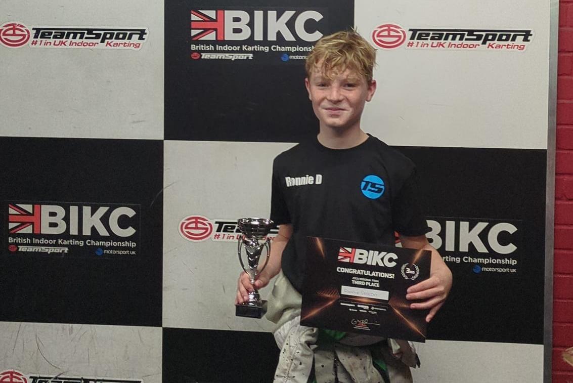 12-year-old Sussex boy races at 60mph and is on track for a career in F1