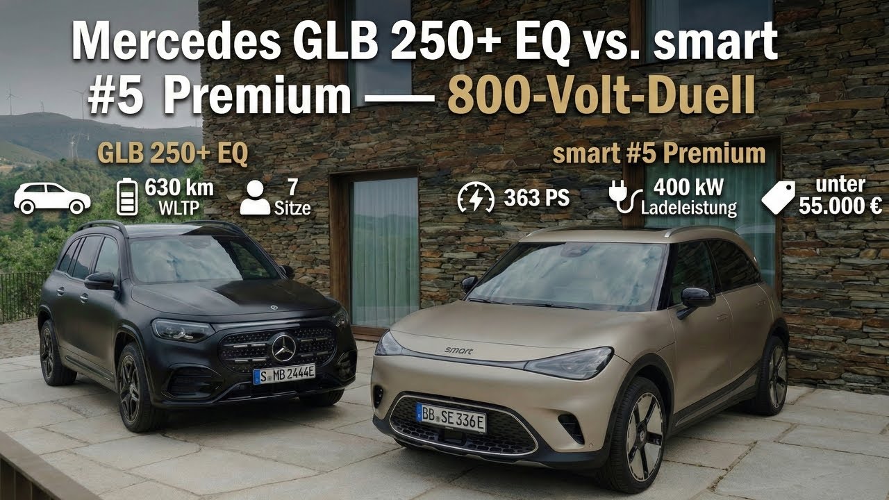 Mercedes GLB 250+ EQ vs. Smart #5 Premium – Reichweite & Preis im Check