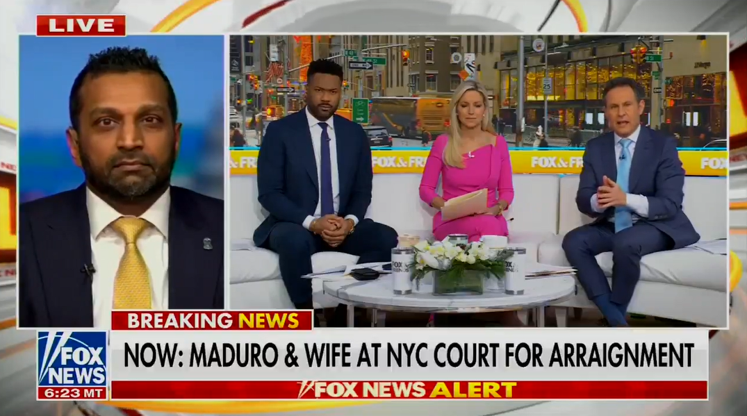 Kash Patel on Fox News suffers hot mic mishap
