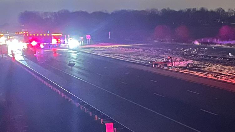 SUV driver dead after crashing into utility truck that caught fire and ...