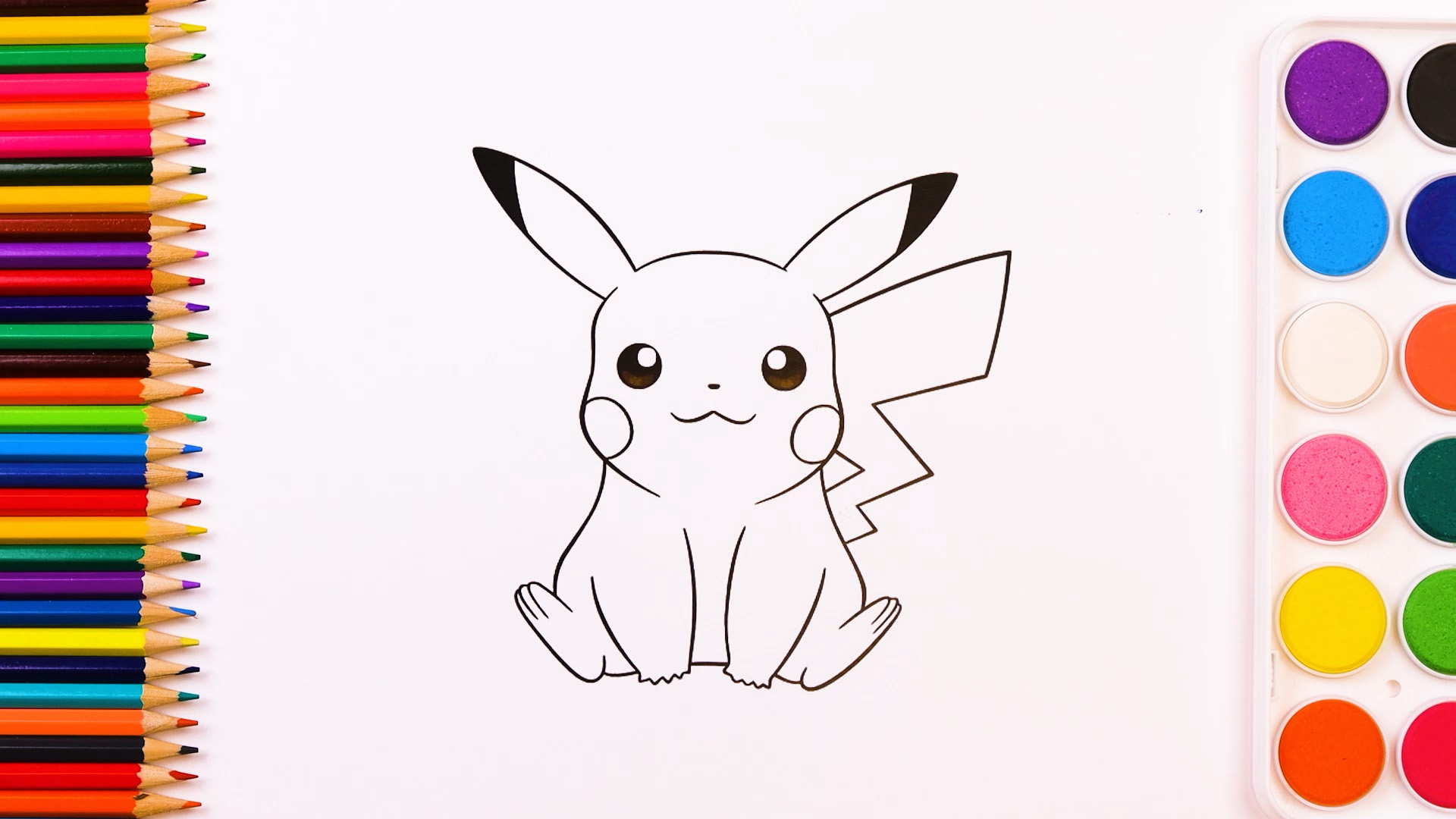 Pokemon drawing perfect for kids to learn colors