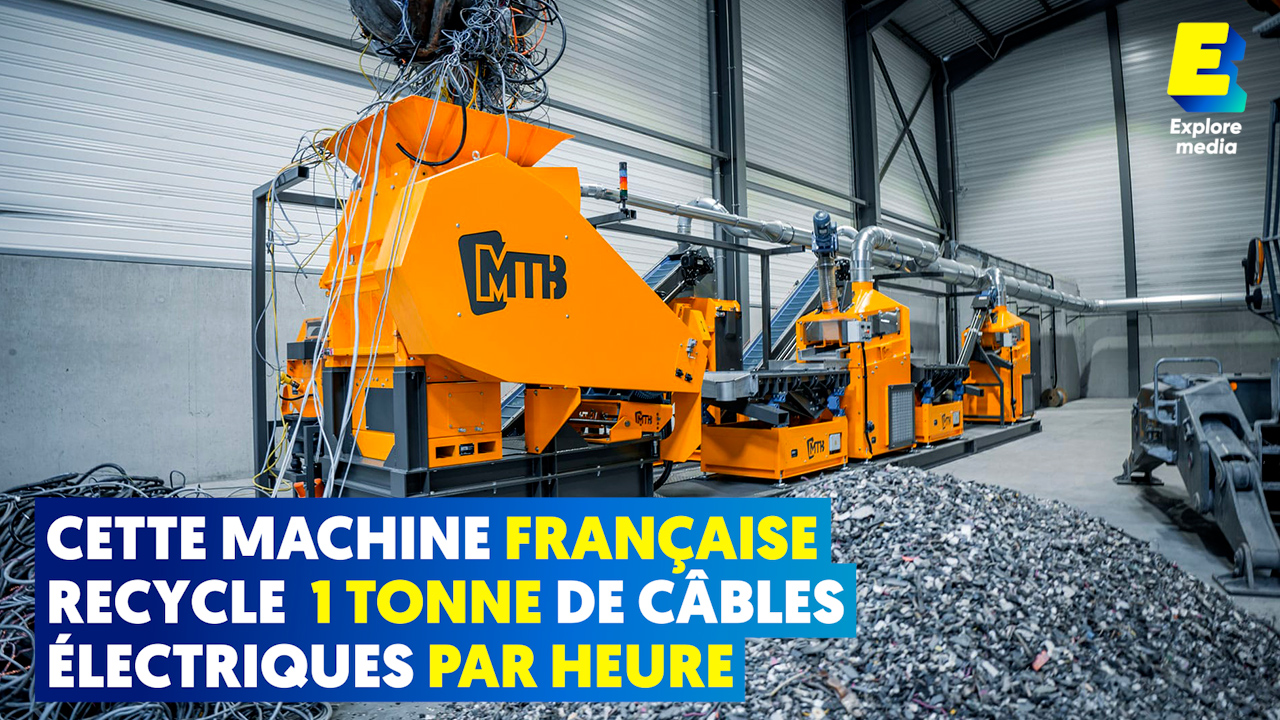 Cette machine française recycle 1 tonne de câbles électriques par heure