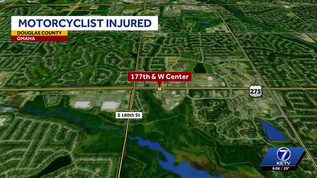 Motorcyclist injured in crash