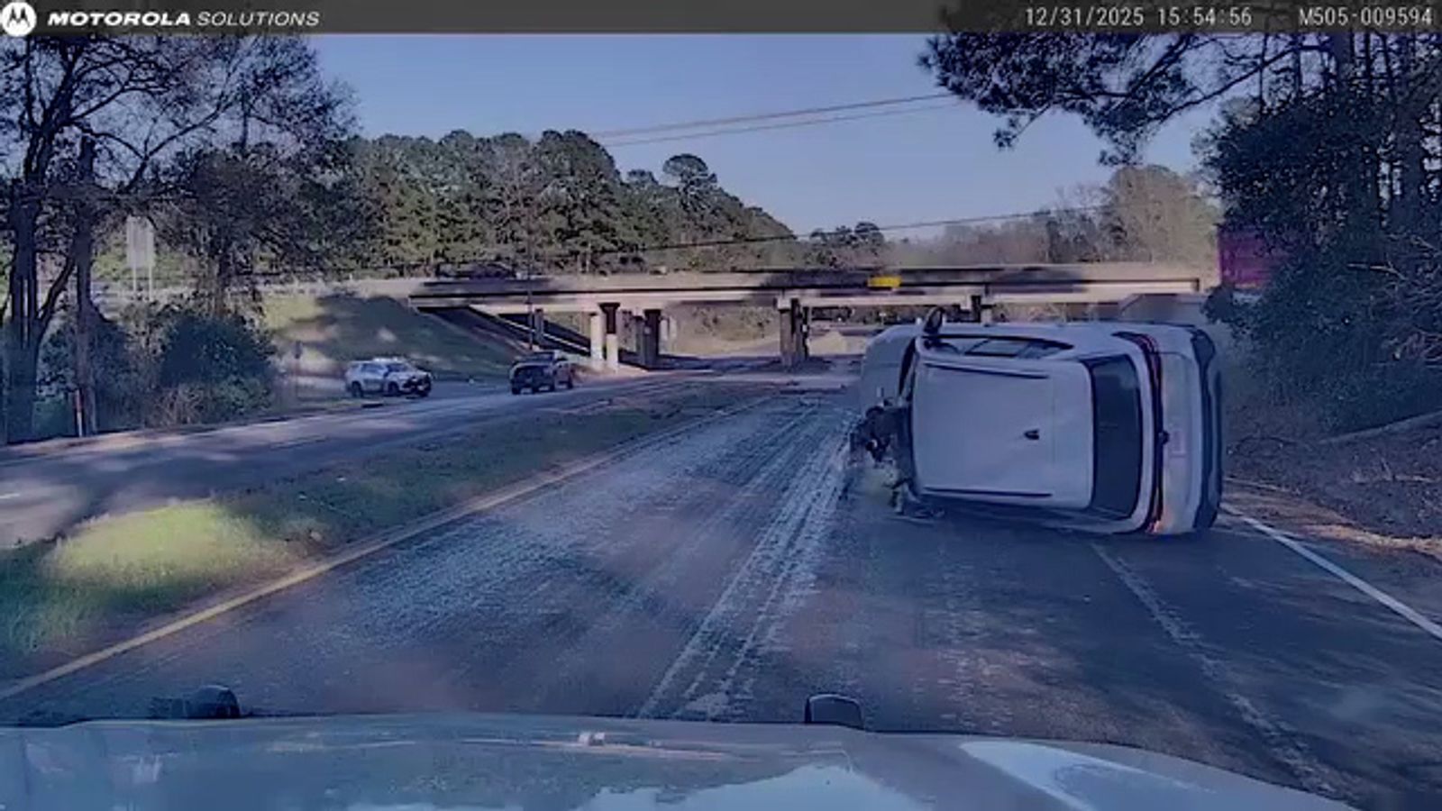 Driver flips car during police chase