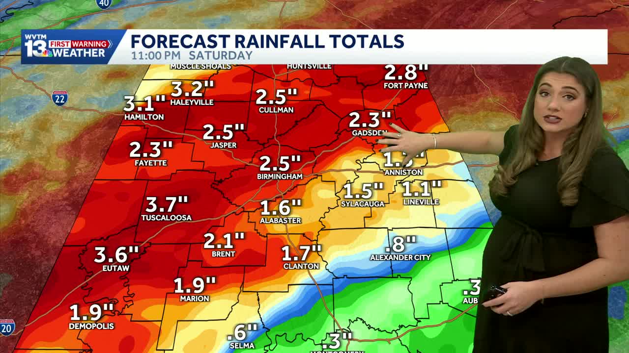 Strong to severe storms will sweep across Alabama to start the weekend ...
