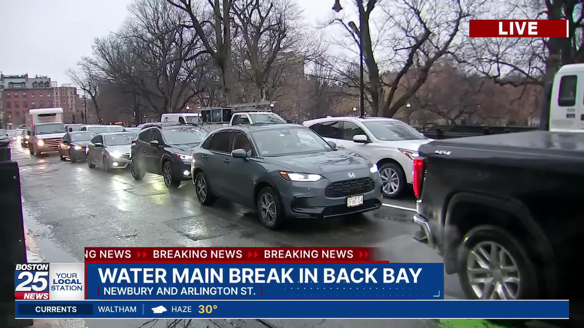 Massive water main break in busy section of Boston wreaks havoc on traffic