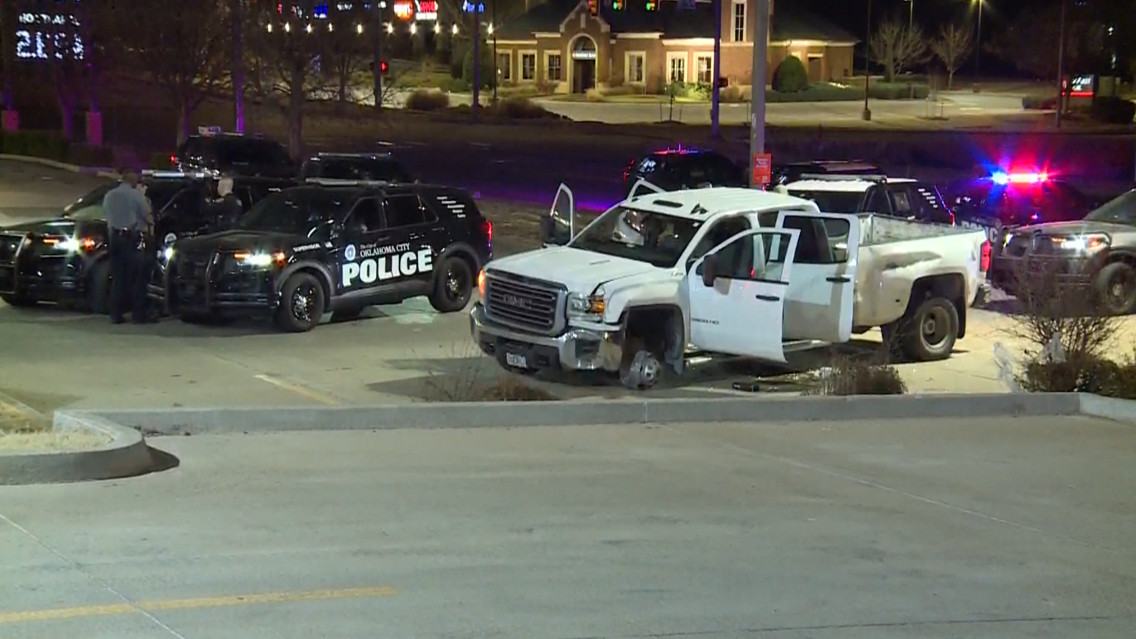 2 suspects in custody after Oklahoma City police unit damaged during ...