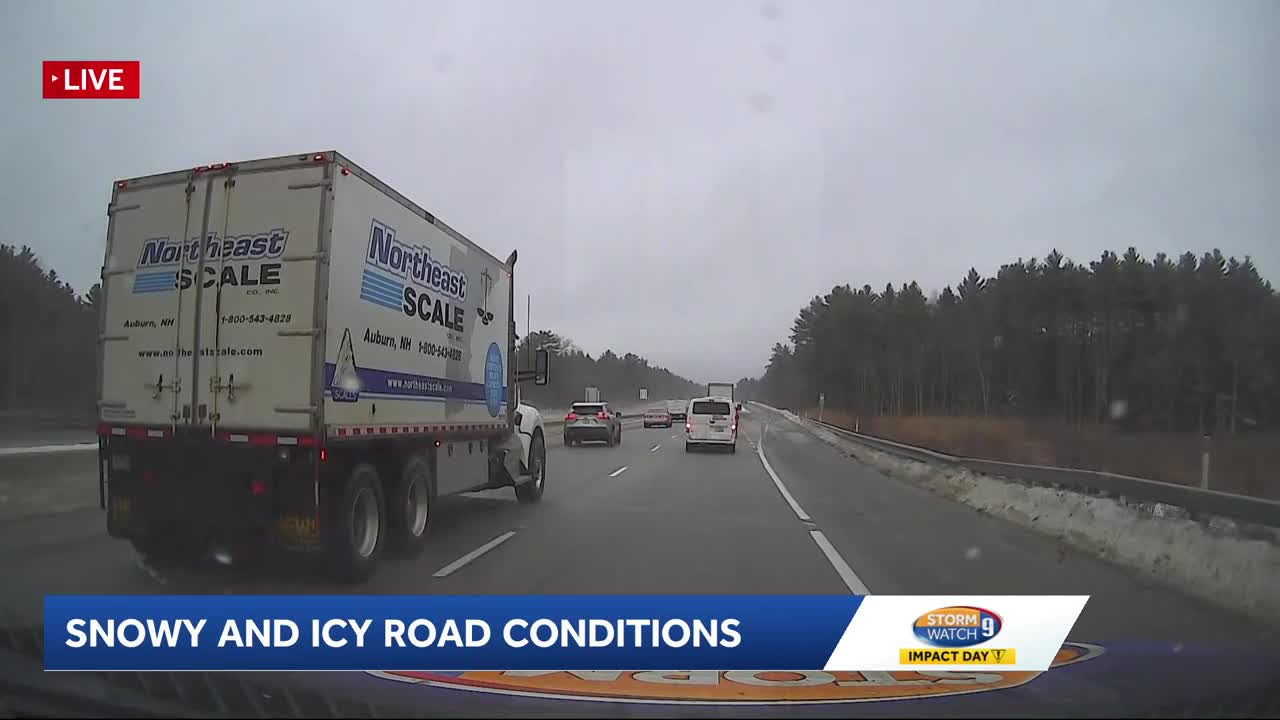 Snow, mix lead to icy roads in New Hampshire