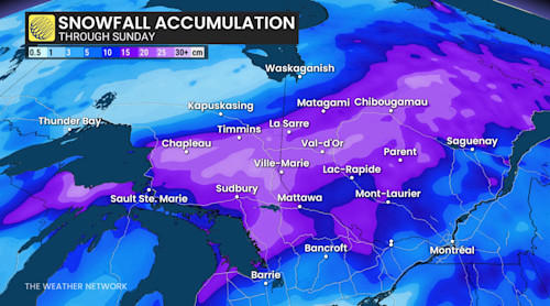 Heavy snow and ice return to parts of Ontario after brief but major warm-up