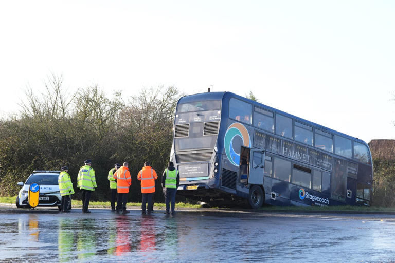 Two school buses crash on ‘icy’ roads as UK prepares for Storm Goretti
