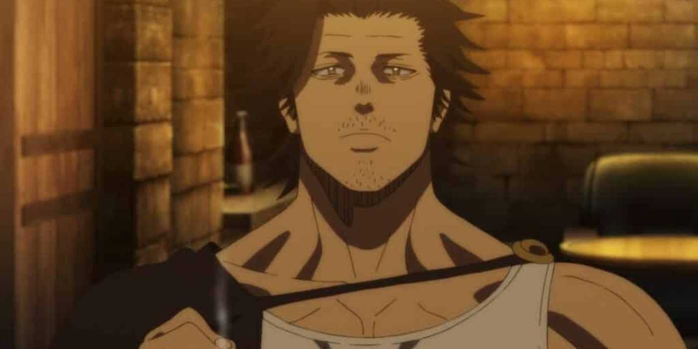 Yami Sukehiro looking unconcerned in Black Clover.