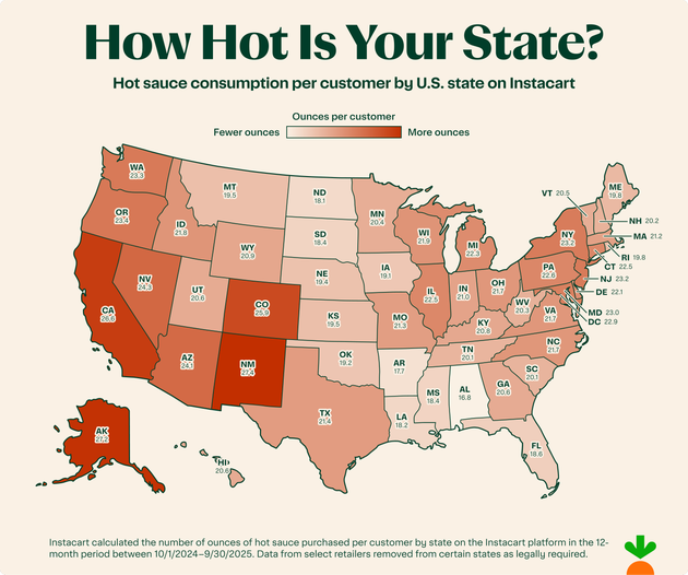 The Hot Sauces Americans Love The Most, Broken Down By State