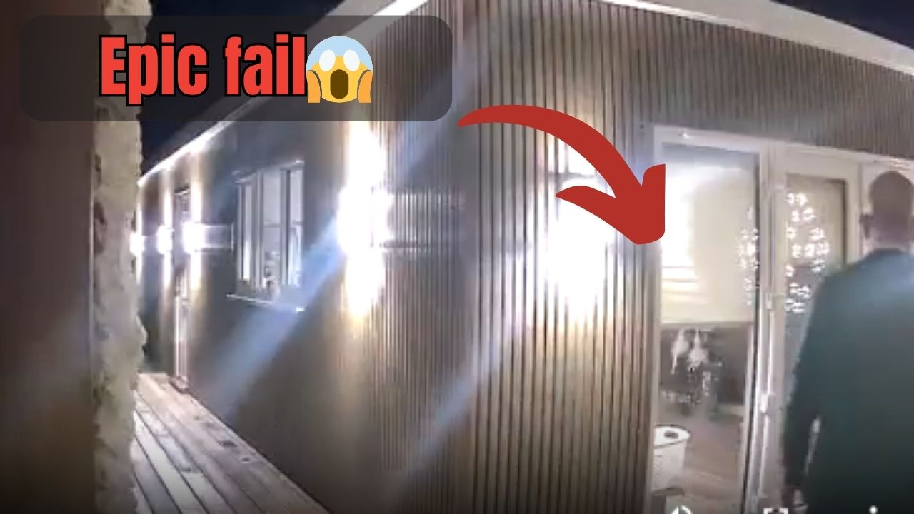 Dad slips and falls even after being told it’s slippery outside