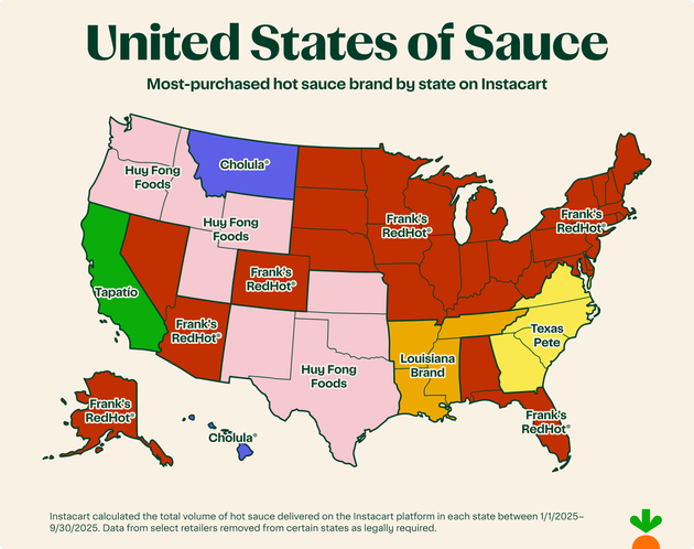 The Hot Sauces Americans Love The Most, Broken Down By State The Hot Sauces Americans Love The Most, Broken Down By State