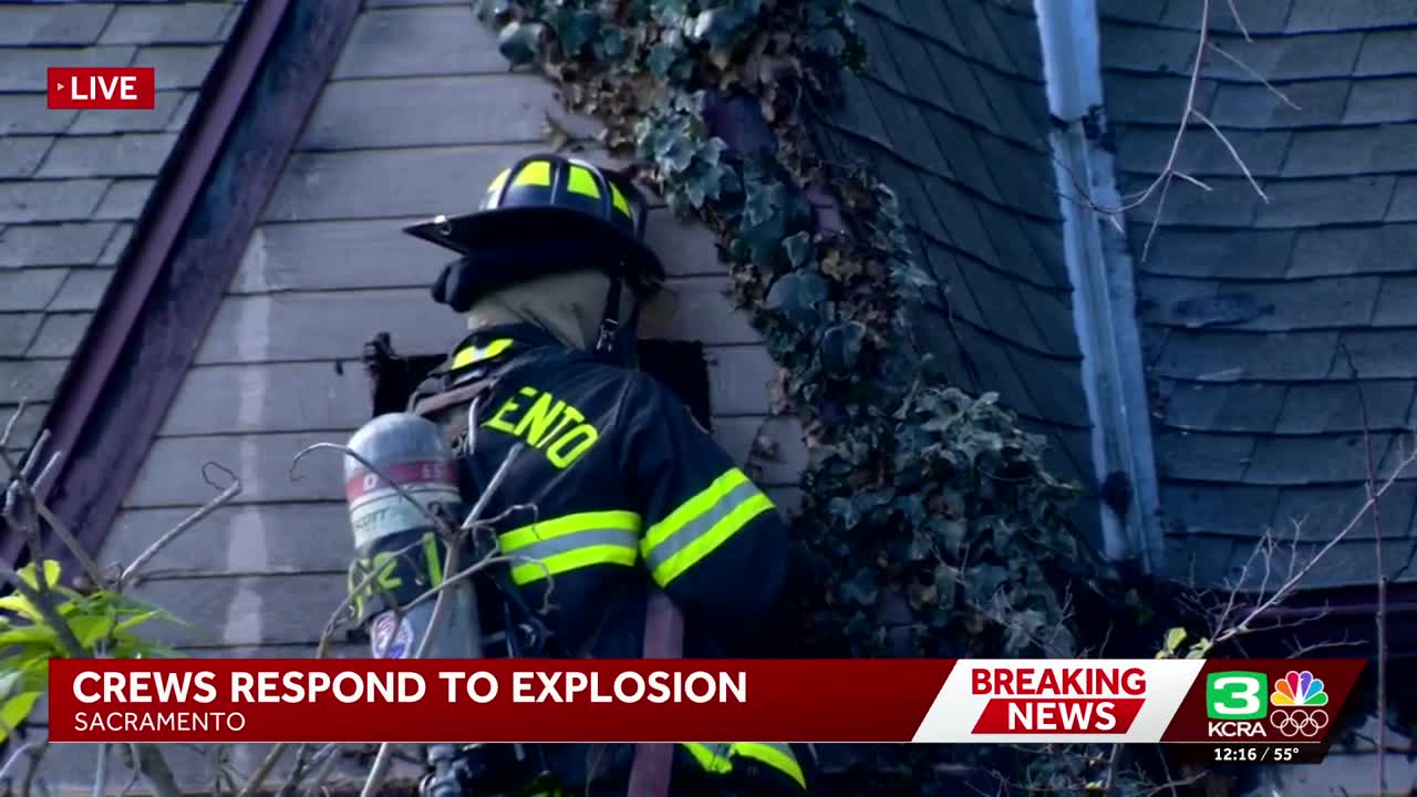 Sacramento fire crews respond to reports of explosion, fire at a home
