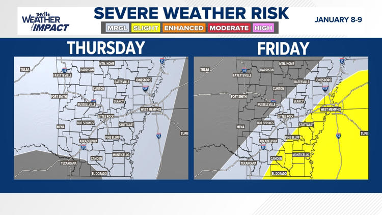 Late week storm system could bring strong to severe storms to Arkansas ...