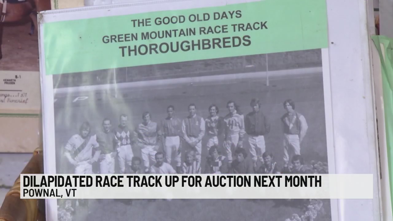 Dilapidated race track in Vermont up for auction in February