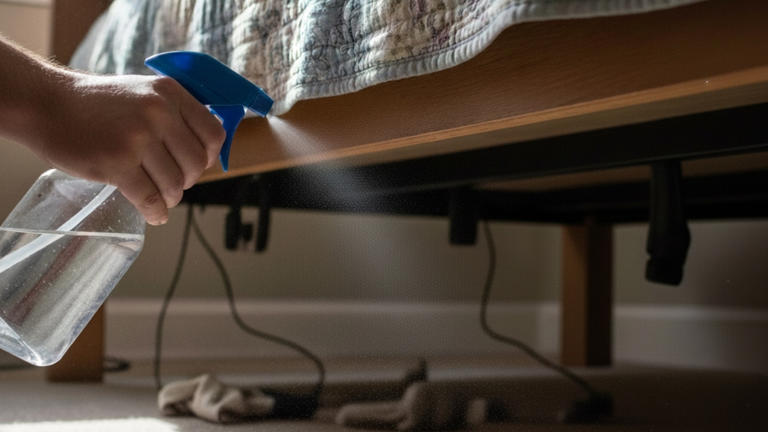 Por que é necessário borrifar vinagre embaixo da cama? O que isso significa?