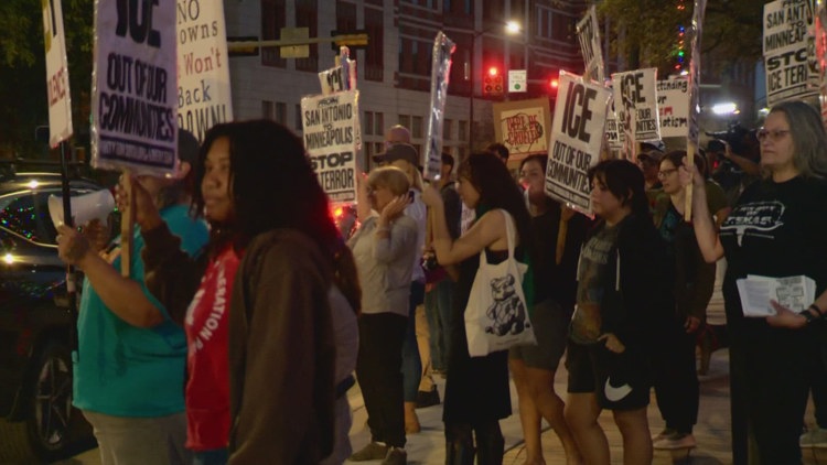 Protestors in San Antonio dispute DHS claims after ICE agent fatally ...