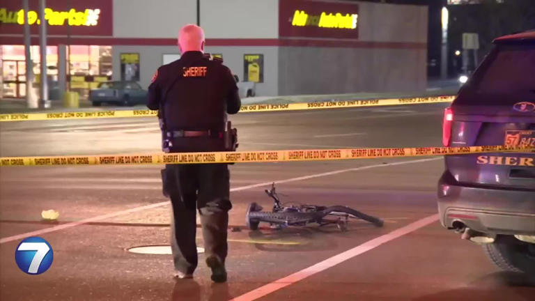 Bicyclist seriously injured after being hit by car at busy intersection ...